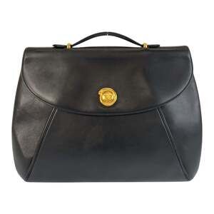 CARTIER Panthère Black/Blue with Gold Hardware Leather Business Bag/Briefcase...